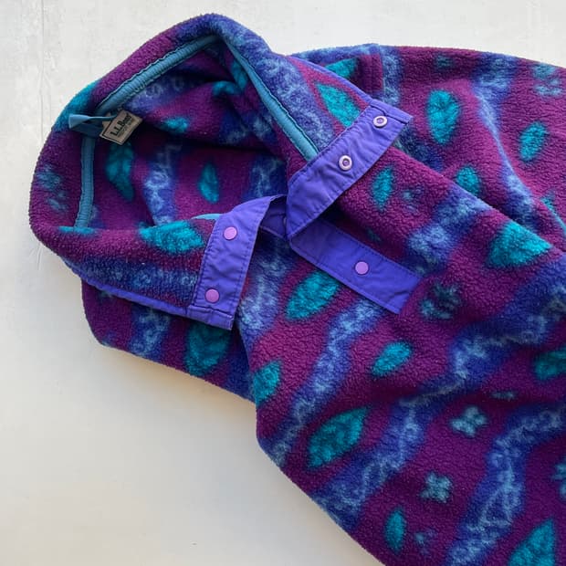 L.L. Bean pattern fleece snap-t 엘엘빈 스냅티