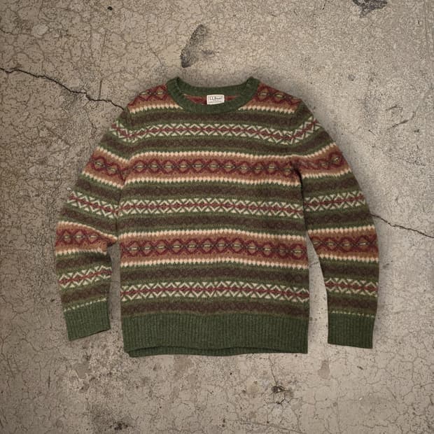 L.L.Bean 셰틀랜드 울100 페어아일 스웨터