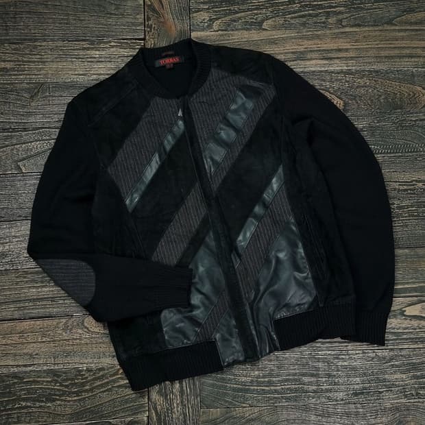 [빈티지] 리얼 램스킨 양가죽 쉘 니트 집업 자켓 M17546