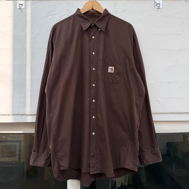 Carhartt 칼하트 브라운 FR(방염) 워크 셔츠 L