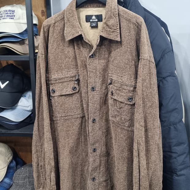 일본판) 에어워크 코듀로이 카고셔츠 110이상(가슴단면71) 상태좋음