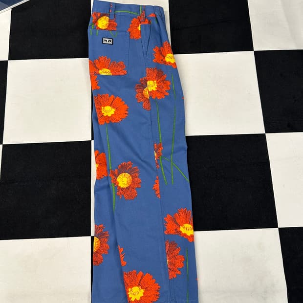 폴른 플라워 핀턱 팬츠 32 