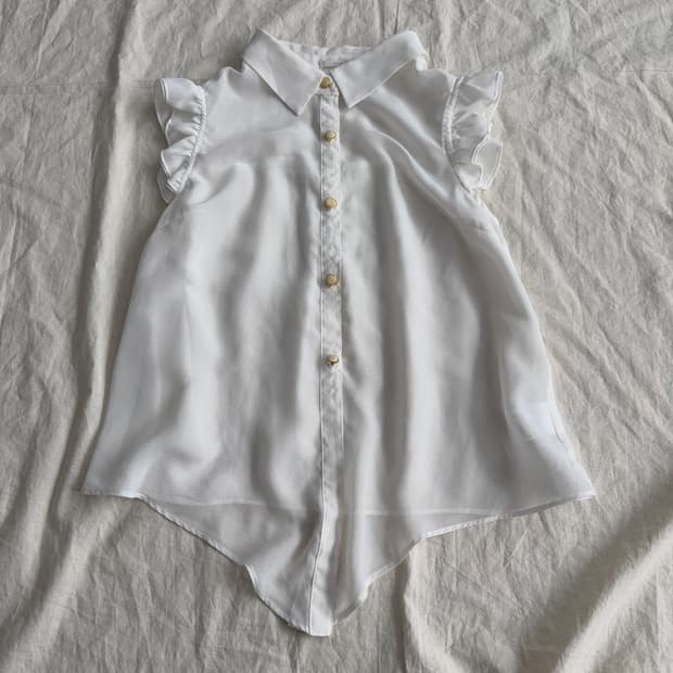 아이보리 러블리 쉬폰 블라우스