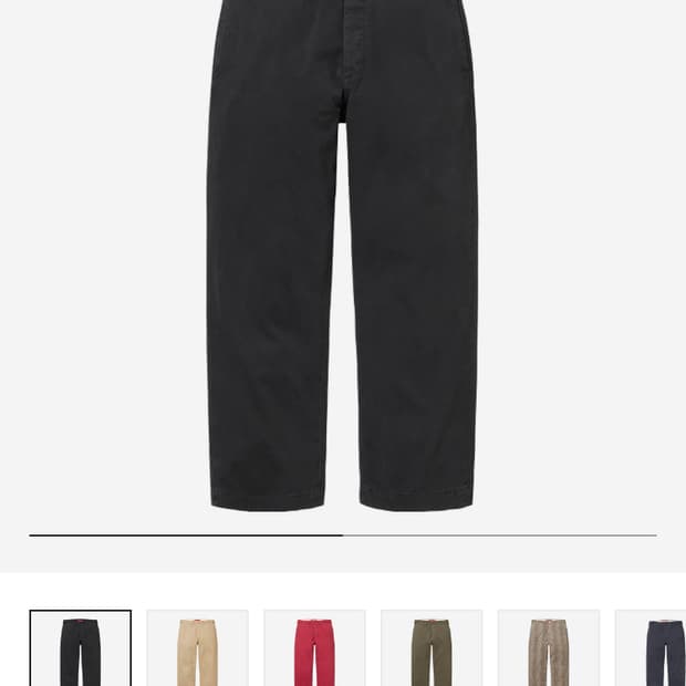 슈프림 25FW 핀업걸 치노팬츠 32SIZE BLACK 새상품