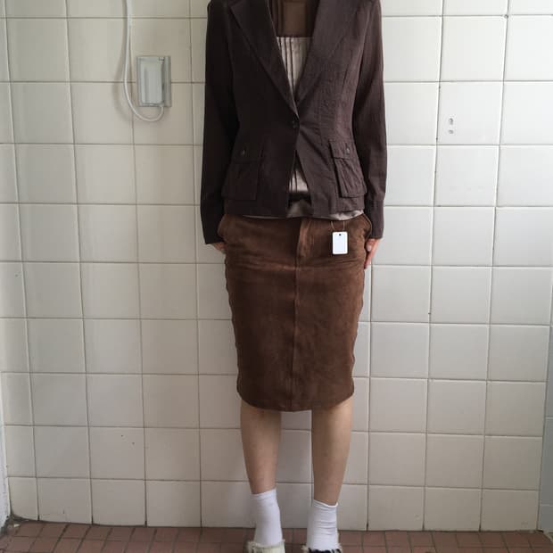 Glossy brown jacket