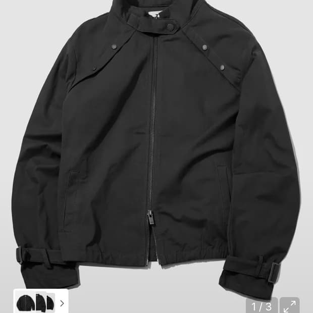 하이넥 블루종 집업 자켓