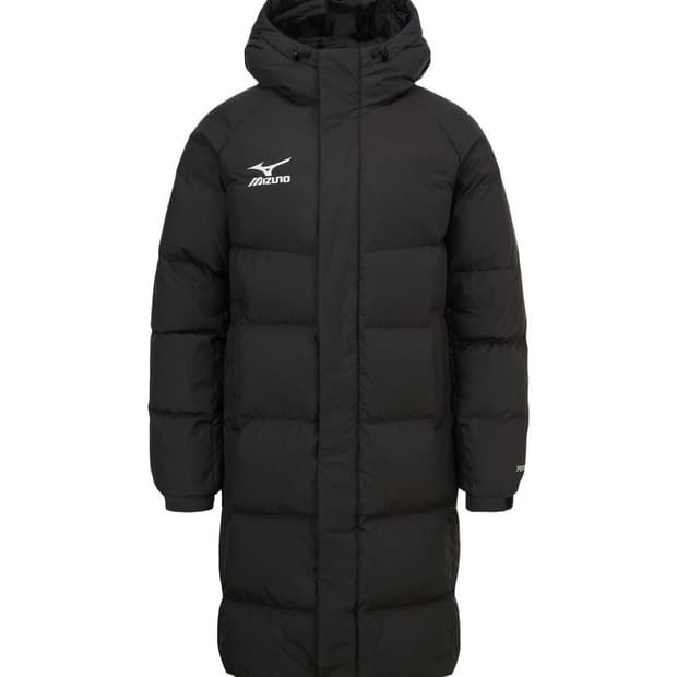 (새상품) 미즈노 검정 덕다운 롱패딩 L
