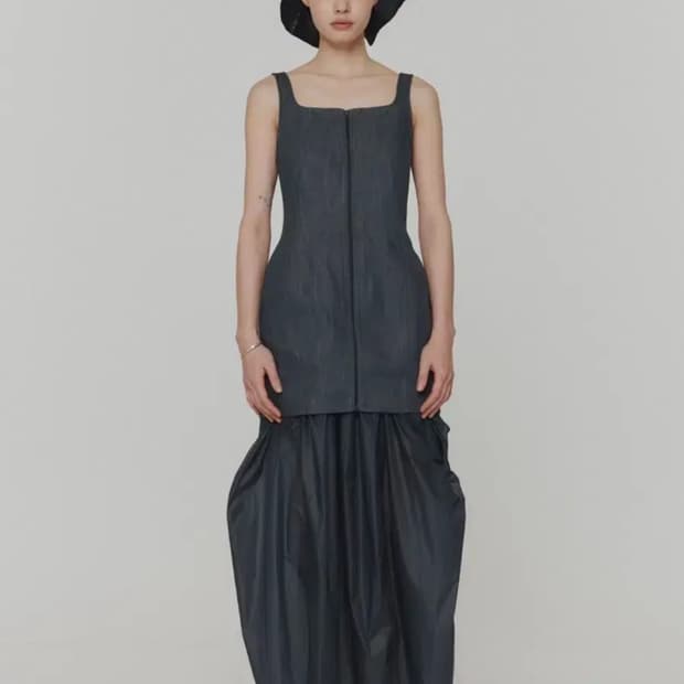 아모멘토 amomento HOURGLASS DENIM VEST