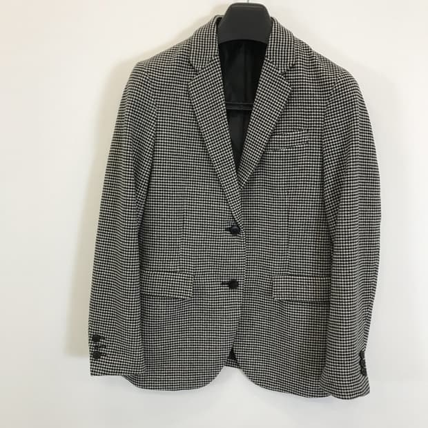 유니클로 하운드투스 체크 울혼방자켓 [여성M]