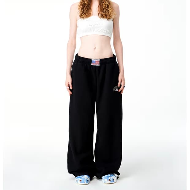 스컬프터 클래식 바시티 스웻팬츠 블랙 M 기모