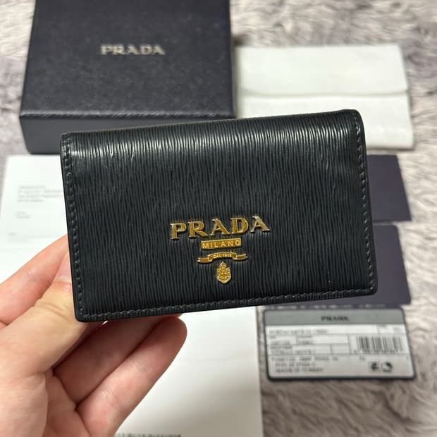 [풀구성] 프라다 사피아노 카드지갑 블랙