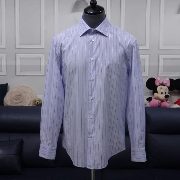(XL/105) 타임 포스트모던 스트라이프 긴팔 면셔츠