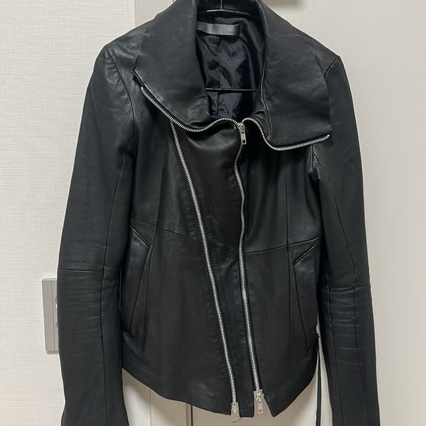 Ekam archive gimmick leather jacket