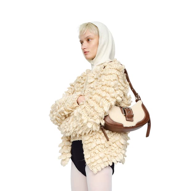 오소이) 호보 버클 백 시어링 콤비