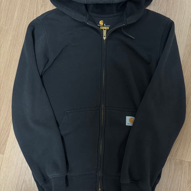 칼하트 빈티지 미드웨이트 블랙 스웨트셔츠 후드집업 후집
