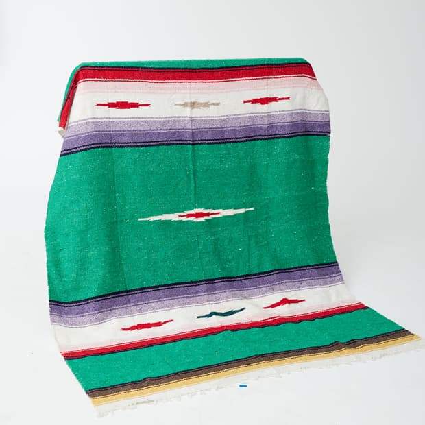 Vintage Mexican rug(green)