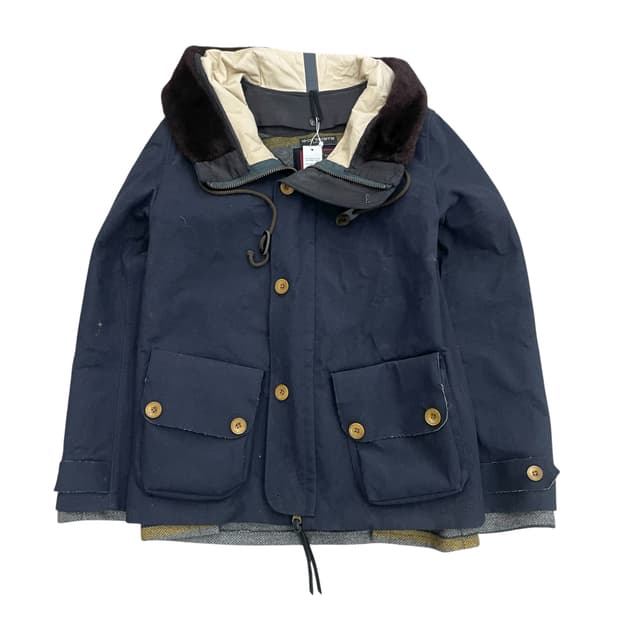 꼬르소꼬모 네이비 오버핏 후드 자켓