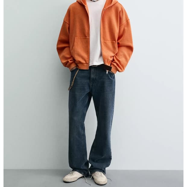 자라 워시드 와플 후드 삽니다 l xl