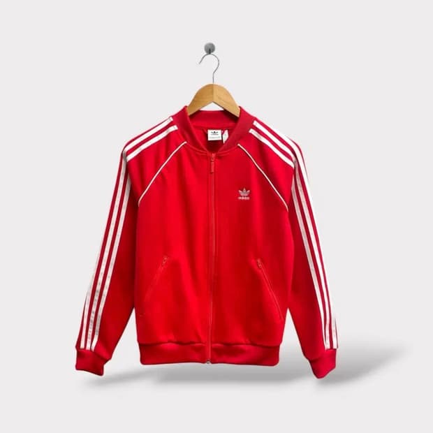 아디다스 슈퍼스타 Red 트랙탑 져지 S
