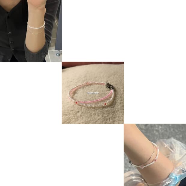 모리걸 플라워 펄 미유키 비즈 팔찌