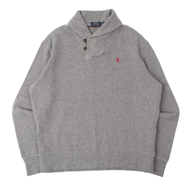 폴로 랄프로렌 그레이 숄카라 니트 스웻셔츠