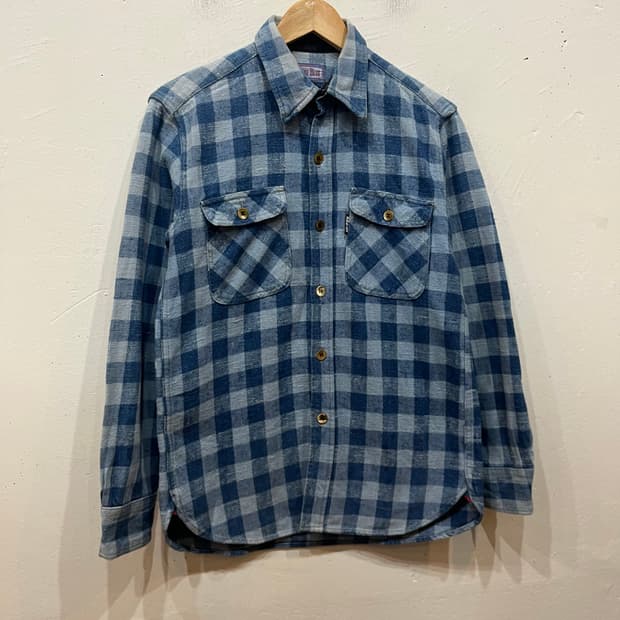 BLUEBLUE 재팬 체크 플란넬 셔츠 Made in JAPAN 