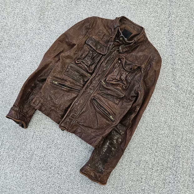 [100] 코데즈컴바인 브라운 양가죽 자켓 0102YH1