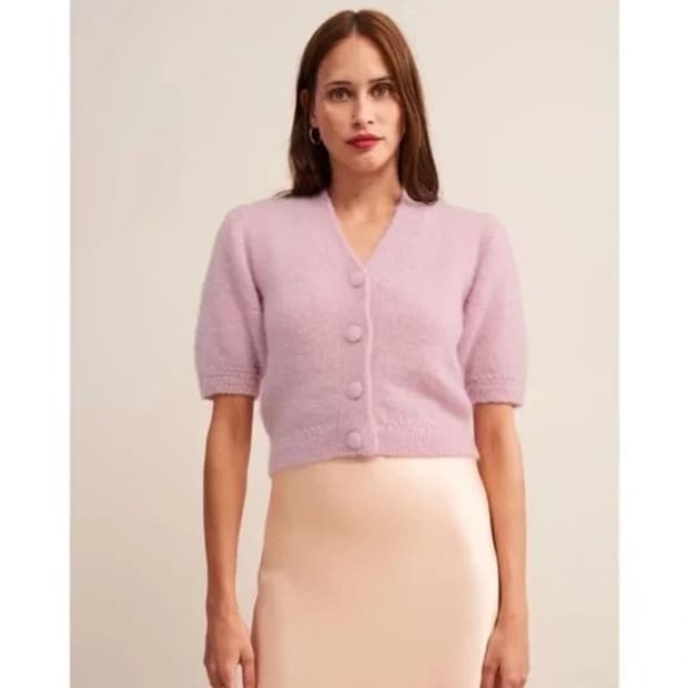 Rouje 루쥬/루즈 논노 모헤어 가디건 핑크 38 사이즈