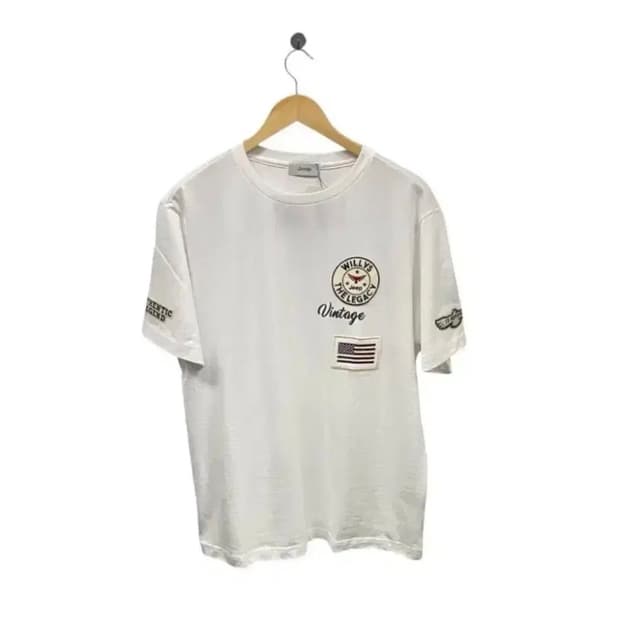 [새상품]지프JEEP 성조기와펜 반팔티 화이트 L