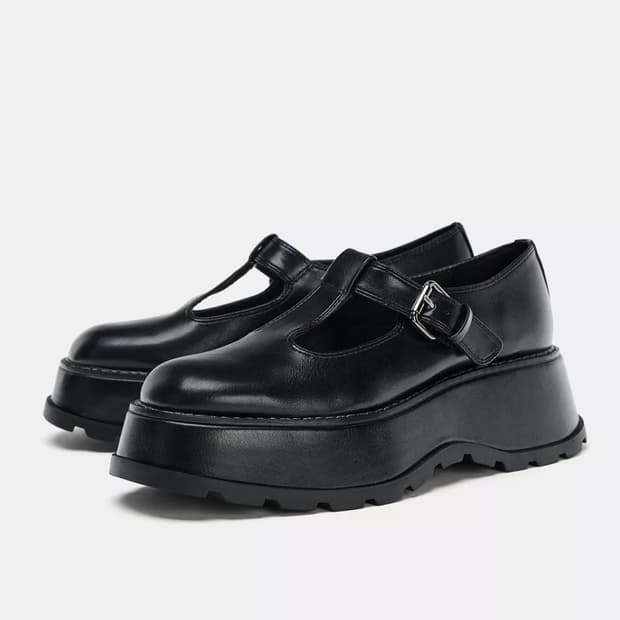 ZARA 스트랩 플랫폼 로퍼