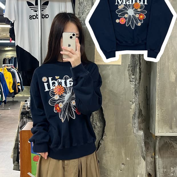 마르디 메르크디 맨투맨 네이비 M #csz872