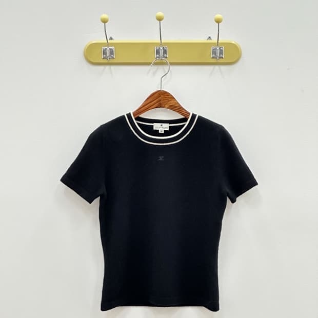 courreges / 꾸레쥬 블랙 캐시미어 니트  