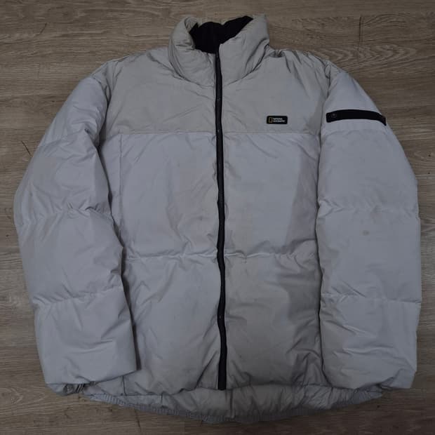 내셔널지오그래픽 사이드와펜 덕다운 푸퍼 숏패딩 점퍼 XL(105)