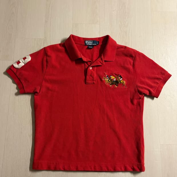 폴로 랄프로렌 빅포니 커스텀 슬림핏 레드 PK 카라티