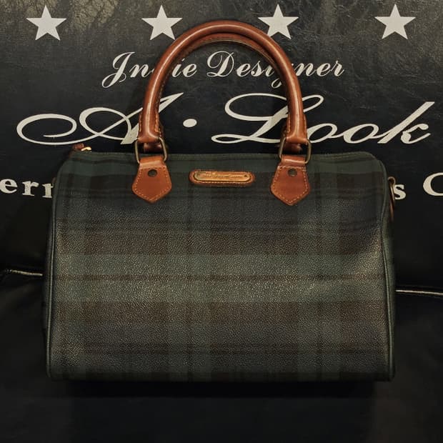 폴로랄프로렌 타탄체크 미니 보스턴 백 ( 30X20X17 )/ 10035