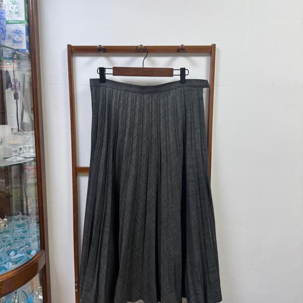 빈티지 롱 플리츠 스커트