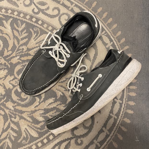 비즈빔 네이비 보트 슈즈  