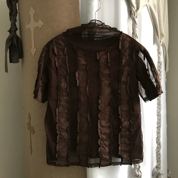 vintage brown mash top
