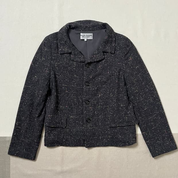 꼼데가르송 트위드 자켓 네프 울 comme des garcons