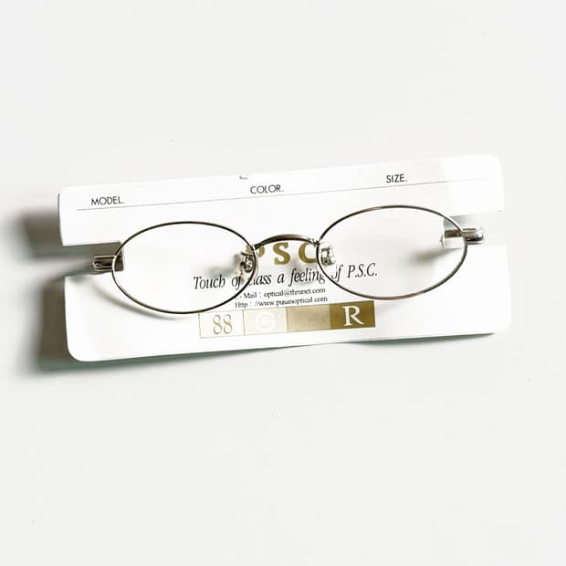 P.S.C FASHION 실버 슬림 오벌 프레임 빈티지 안경