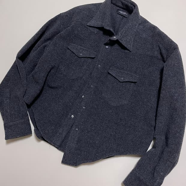 언유즈드 울 웨스턴 오버셔츠 숏자켓