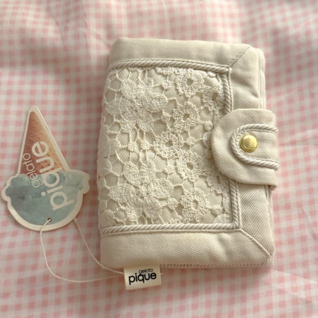 gelato pique 젤라또피케 레이스 아이보리 파우치 카드지갑