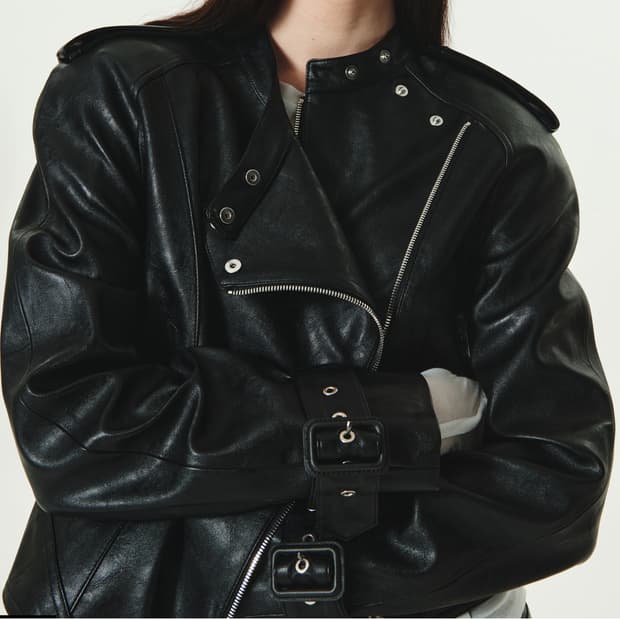 마뗑킴 가죽자켓 라글란 크롭 레더자켓 레더점퍼 킴마틴 MATIN KIM