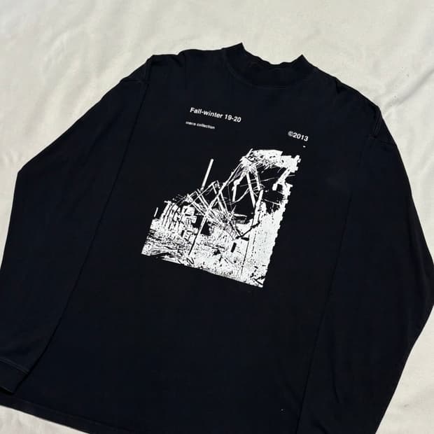 L 오프화이트 19FW 팩토리 하이넥 롱슬리브 