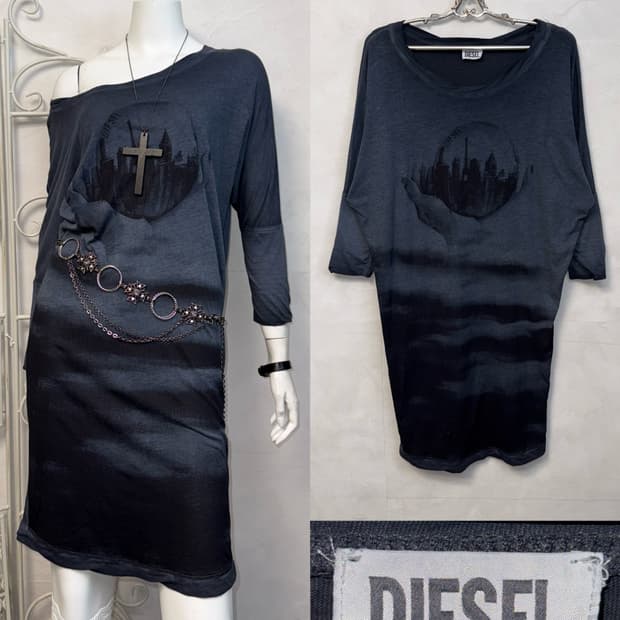 DIESEL dark navy city tie dye ops