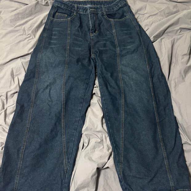 빈티지 벌룬핏 자수포인트 청바지 