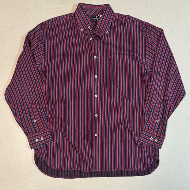 타미힐피거 빈티지 스트라이프 셔츠 M