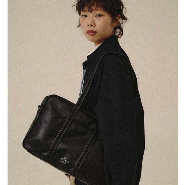 노이에 레더 보스턴백 M_black