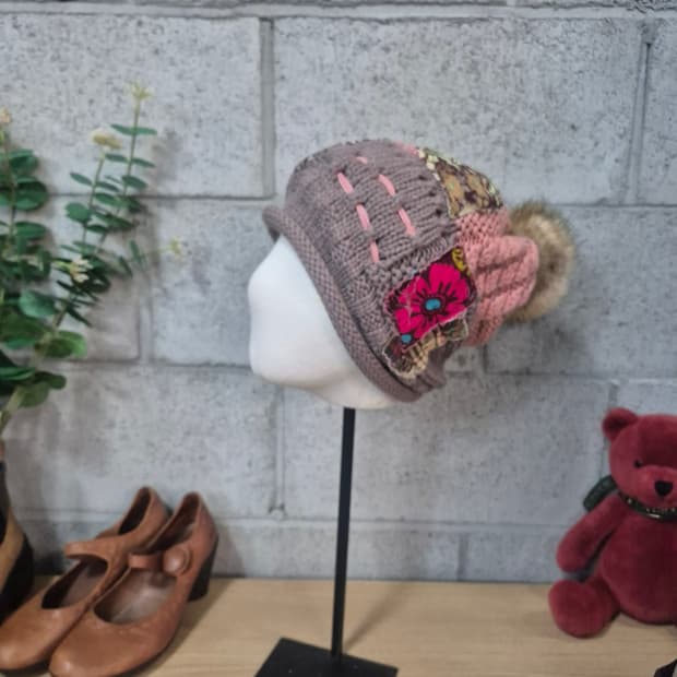 빈티지 패치워크 스타일모자