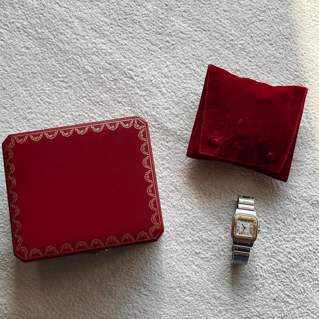 까르띠에 산토스 갈베 lm 콤비